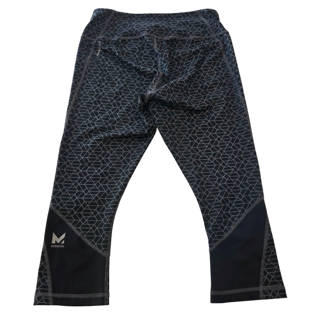 MISSION VaporActive System Mid-Rise Capri Leggings Color Moonless Night Geo Med - Picture 6 of 9